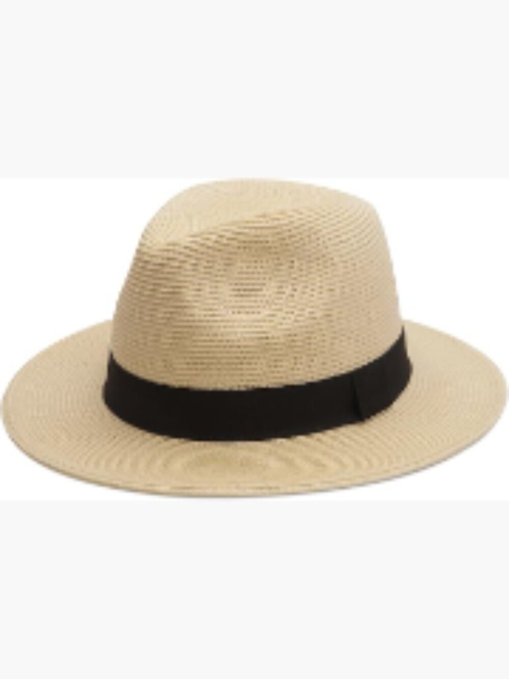 Packable Wide Brim Straw Fedora Sun Hat UPF50+